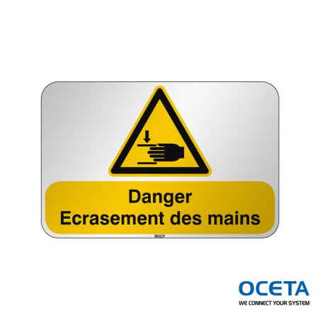 Panneau de sécurité ISO — Danger Ecrasement des mains