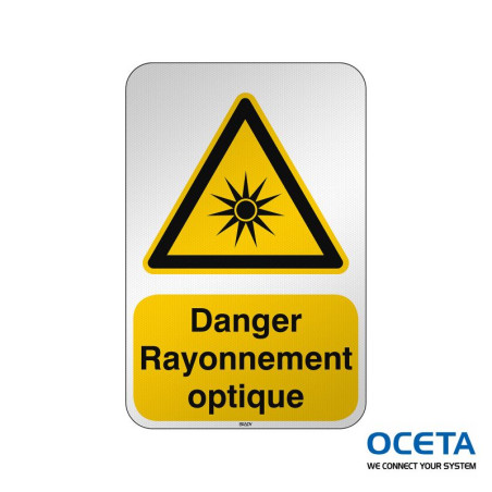 Panneau de sécurité ISO — Danger Rayonnement optique