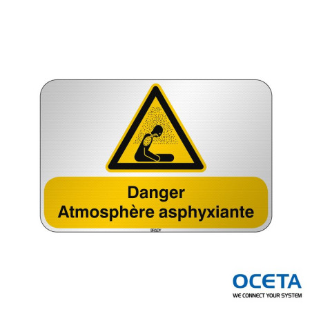 Panneau de sécurité ISO — Danger Atmosphère asphyxiante