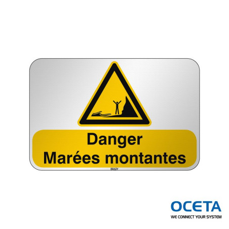 Panneau de sécurité ISO — Danger Marées montantes