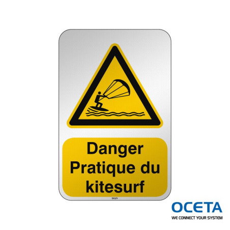 Panneau de sécurité ISO — Danger Pratique du kitesurf