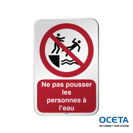 P/P062/FR698/RFLBD-400X600-1  Ne pas pousser les personnes dans l’eau