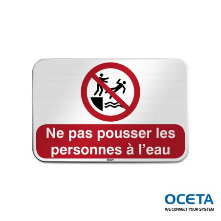 P/P062/FR698/RFLBD-600X400-1  Ne pas pousser les personnes dans l’eau