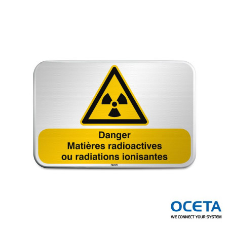 Panneau de sécurité ISO – Danger Matières radioactives ou radiations i