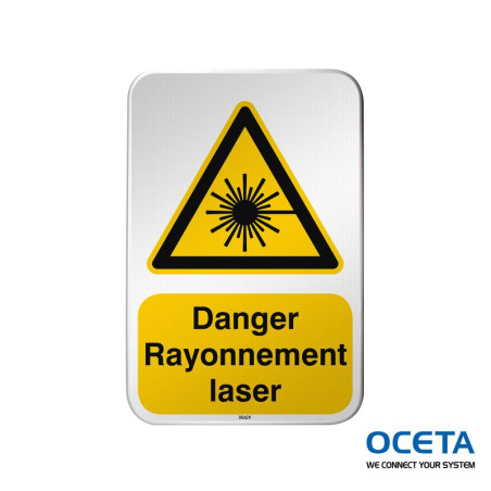 Panneau de sécurité ISO – Danger Rayonnement laser