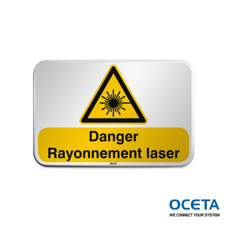 Panneau de sécurité ISO – Danger Rayonnement laser