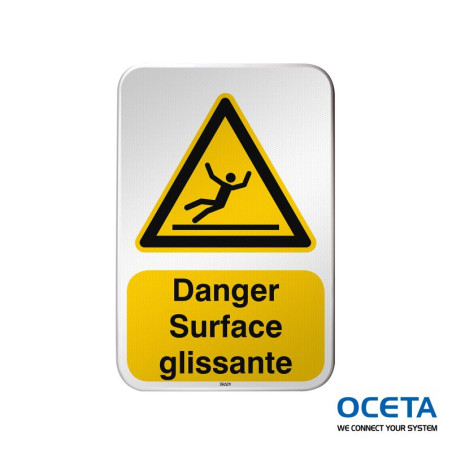 Panneau de sécurité ISO – Danger Surface glissante