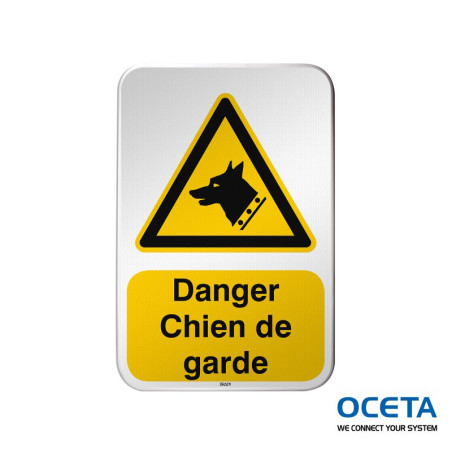 Panneau de sécurité ISO – Danger Chien de garde