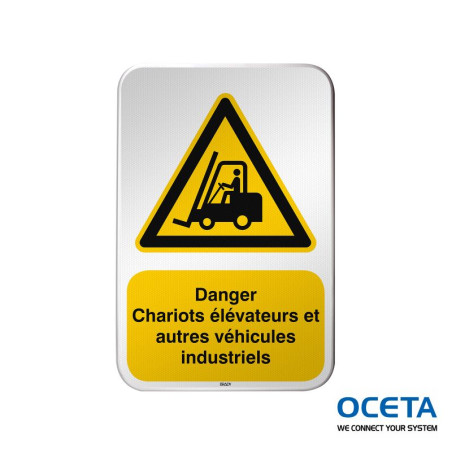 Panneau de sécurité ISO – Danger Chariots élévateurs à fourche et autr