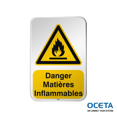 Panneau de sécurité ISO – Danger Matières inflammables