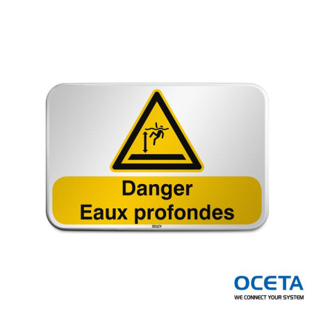 Panneau de sécurité ISO – Danger Eaux profondes