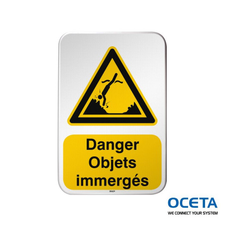 Panneau de sécurité ISO – Danger Objets immergés