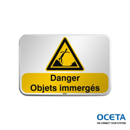 Panneau de sécurité ISO – Danger Objets immergés