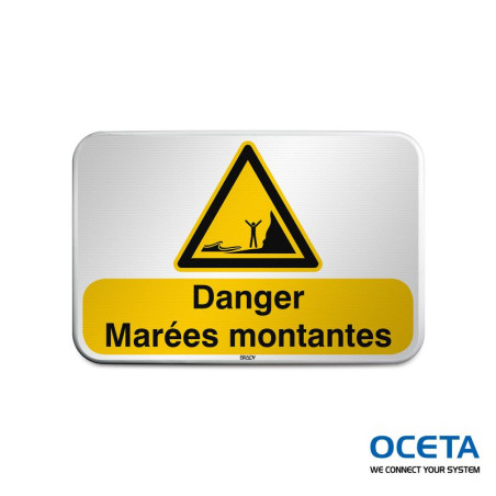 Panneau de sécurité ISO – Danger Marées montantes