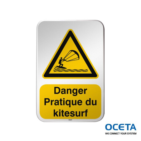 Panneau de sécurité ISO – Danger Pratique du kitesurf