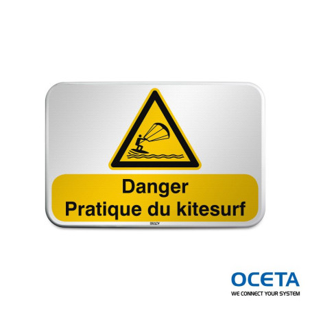 Panneau de sécurité ISO – Danger Pratique du kitesurf