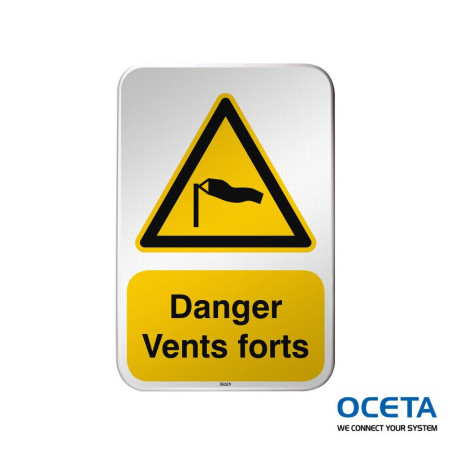 Panneau de sécurité ISO – Danger Vents forts