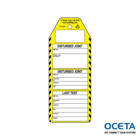 PROC-GB-PT 025-50 Étiquette non adhésive en 3 parties Disturbed Joint