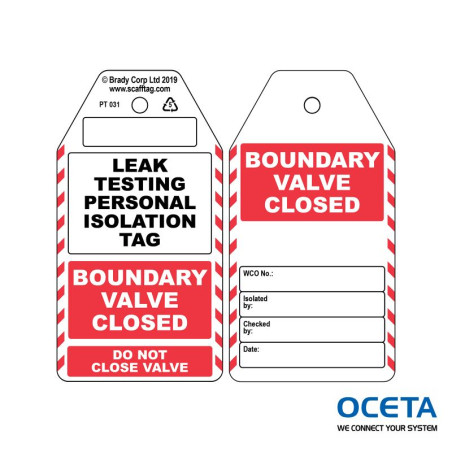 PROC-GB-PT 031-50 Étiquette non adhésive Leak Testing