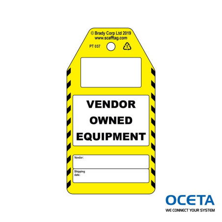 PROC-GB-PT 037-50 Étiquette non adhésive Vendor Owned Equipment