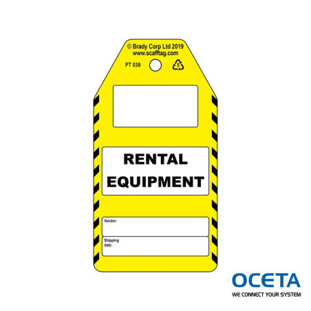 PROC-GB-PT 038-50 Étiquette non adhésive Rental Equipment (Vendor)