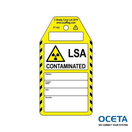 PROC-GB-PT 052-50 Étiquette non adhésive LSA Contaminated