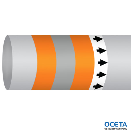 MPM-OILNONFUEL-127MMX30M-OR/SV/OR-ROLL Marqueur tuyauteri OMI ISO14726