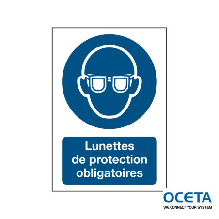 M/M004/FR640/REP-210X297-1 Panneau sécurité ISO Lunettes obligatoires