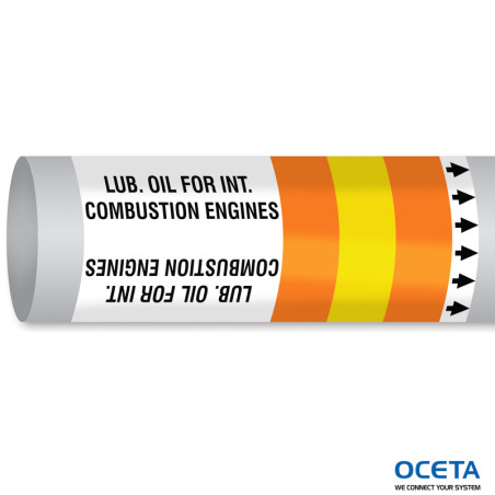 MPM-OILNONFUEL-600MMX30M-OR/YL/OR-ROLL Marqueur tuyauteri OMI ISO14726