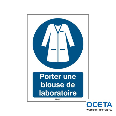 M/M059/FR797/PE-148X210-1 Panneau sécurité ISO Blouse laboratoire