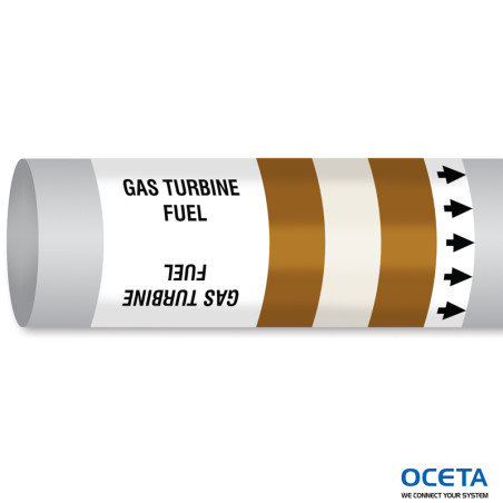 MPM-FUEL-225MMX30M-BR/WH/BR-ROLL Marqueur tuyauterie OMI ISO14726