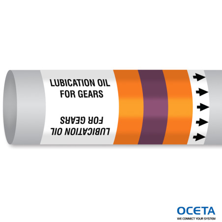 MPM-OILNONFUEL-225MMX30M-OR/VT/OR-ROLL Marqueur tuyauteri OMI ISO14726