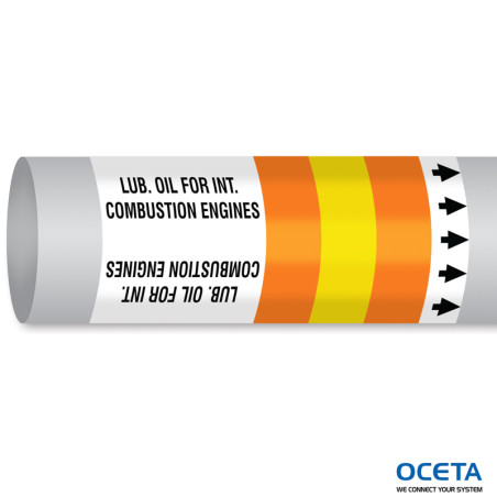 MPM-OILNONFUEL-225MMX30M-OR/YL/OR-ROLL Marqueur tuyauteri OMI ISO14726