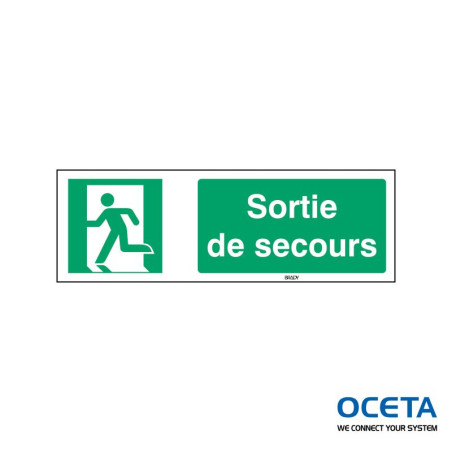 STFR E001-450x150-PE-CRD/1 Signalisation ISO 7010 - Sortie de secours