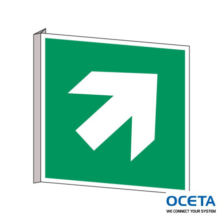 PIC A045-151x151-BIPVC-CRD/1 Signalisation ISO Flèche 45°