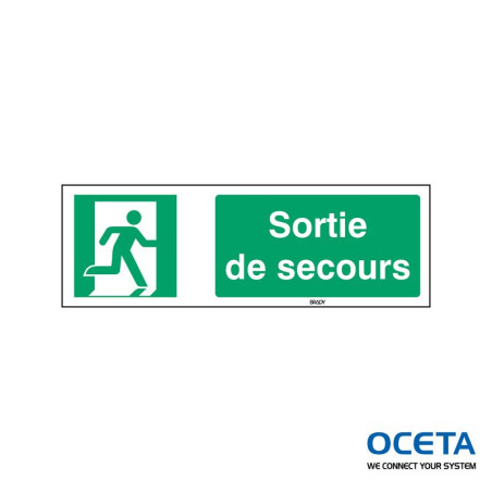 STFR E002-297x105-PE-CRD/1 Signalisation ISO 7010 - Sortie de secours