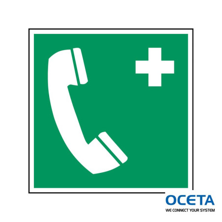 PIC E004-200x200-PP-CRD/1 Signalisation ISO - Téléphone d'urgence