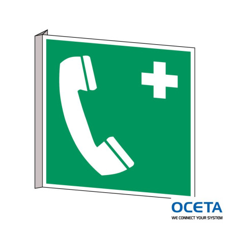 PIC E004-203x203-BIPVC-CRD/1 Signalisation ISO - Téléphone d'urgence