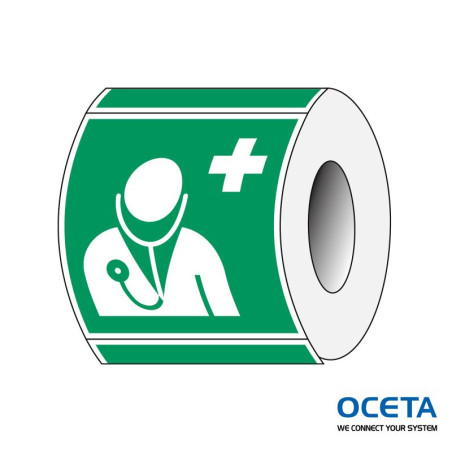 PIC E009-100x100-PE-ROLL/1 Signalisation ISO - Médecin