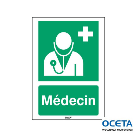 STFR E009-297x420-AL-CRD/1 Signalisation ISO 7010 - Médecin