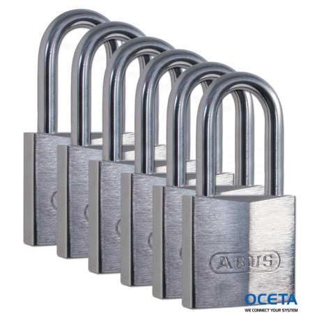 BRASS PADLOCK 39 MM SS SHACKLE 38 MM 6PK Arceau en acier inoxydable