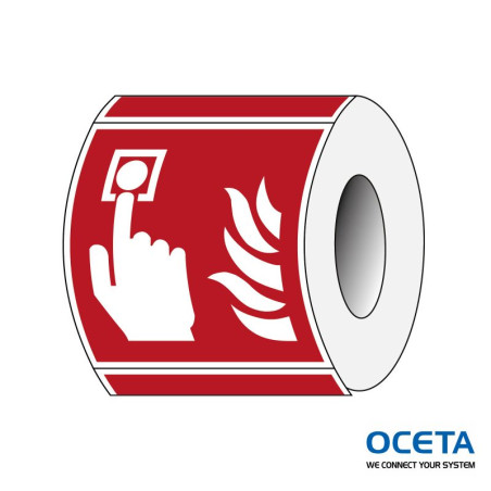 PIC F005-100x100-PE-ROLL/1 Signalisation ISO - Point d'alarme incendie