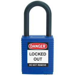 SFTY PADLOCK NYLON 38MM SHA BLUE Cadenas de sécurité avec anse