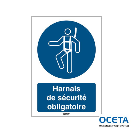 STFR M018-148x210-PE-CRD/1  Harnais de sécurité obligatoire