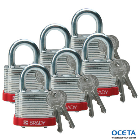 Steel Padlock 20mm Sha KD Red/6 Cadenas en acier laminé