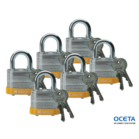 Steel Padlock 20mm Sha KD Yellow/6 Cadenas en acier laminé