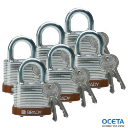 Steel Padlock 20mm Sha KD Brown/6 Cadenas en acier laminé