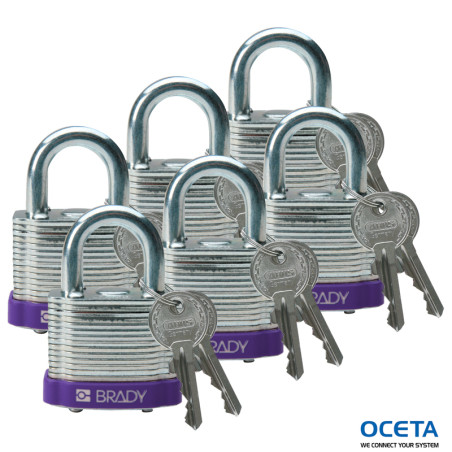 Steel Padlock 20mm Sha KD Purple/6 Cadenas en acier laminé