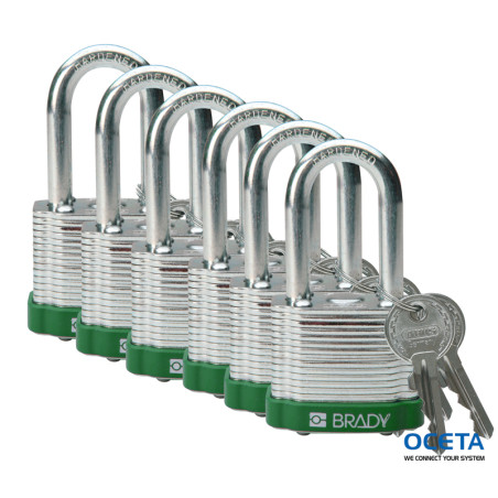 Steel Padlock 38mm Sha KD Green/6 Cadenas en acier laminé