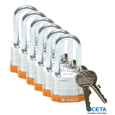 Steel Padlock 38mm Sha KD Orange/6 Cadenas en acier laminé